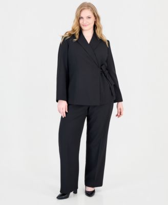 Le Suit костюм-двойка с лацканами-пика и широкими штанинами классического кроя большого размера, 2 предмета