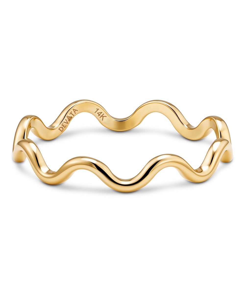Devata Wavy Ring in 14K Gold