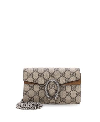 Pre-Owned Gucci Super Mini Dionysus Bag GG Coated Canvas