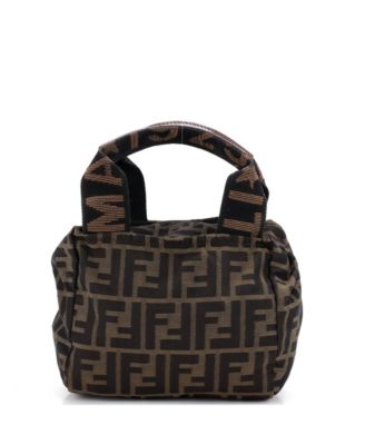 Сумка Pre-Owned Fendi Mini Vintage 1925 Cosmetic Tote Zucca Canvas