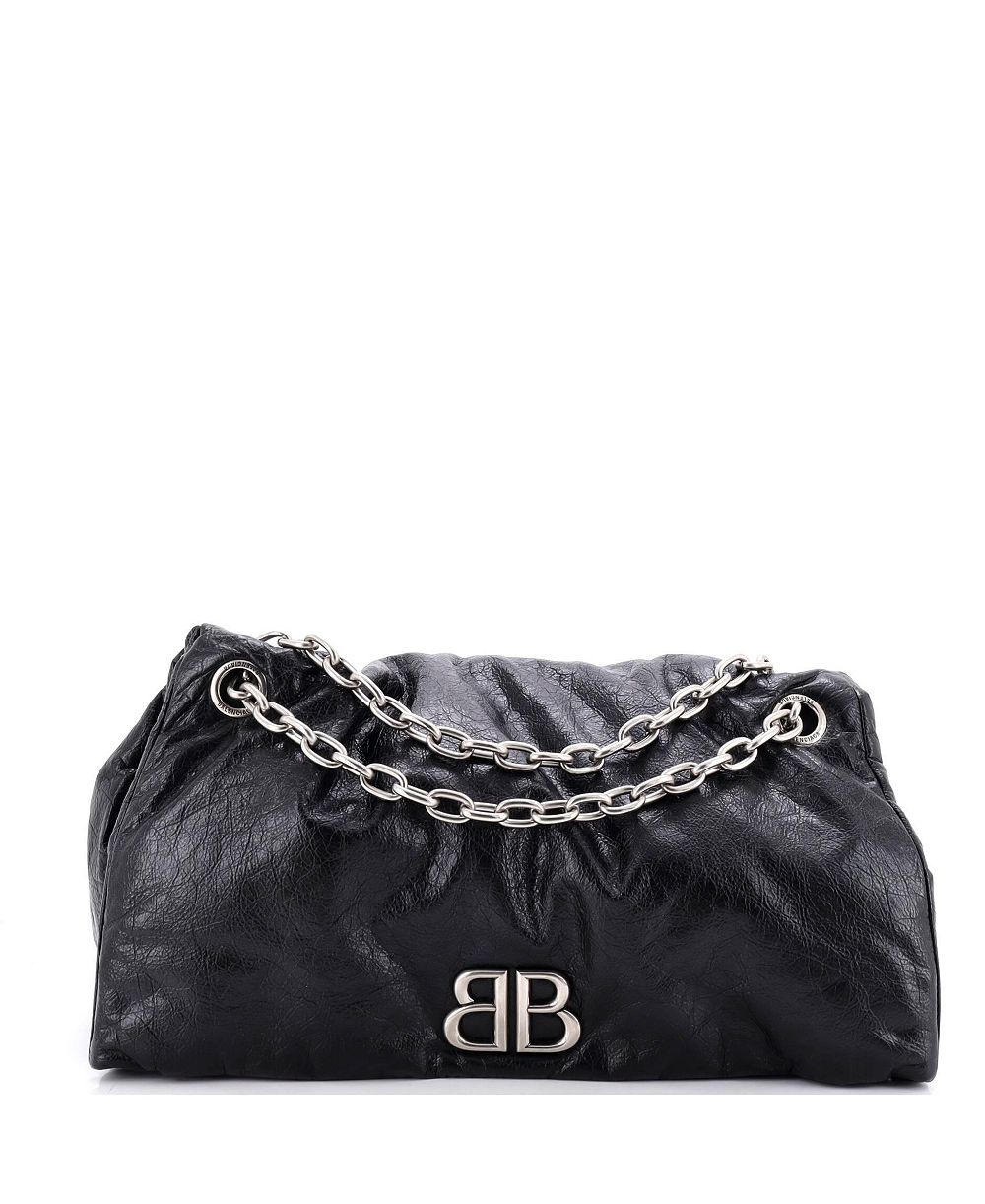 Брендовая сумка через плечо Balenciaga Monaco Large кожаная