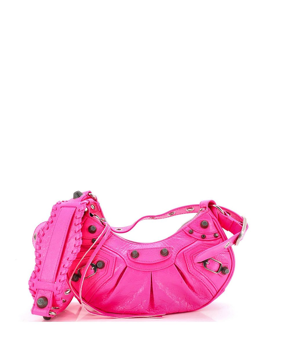 Pre-Owned Balenciaga XS Le Cagole Giant Studs Shoulder Bag Leather