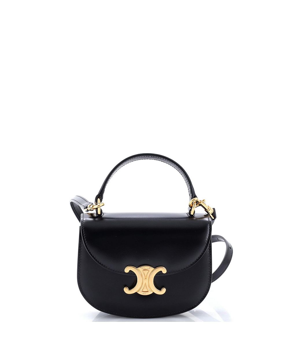 Сумка Pre-Owned Celine Mini Triomphe Besace Clea Top Handle Flap Leather