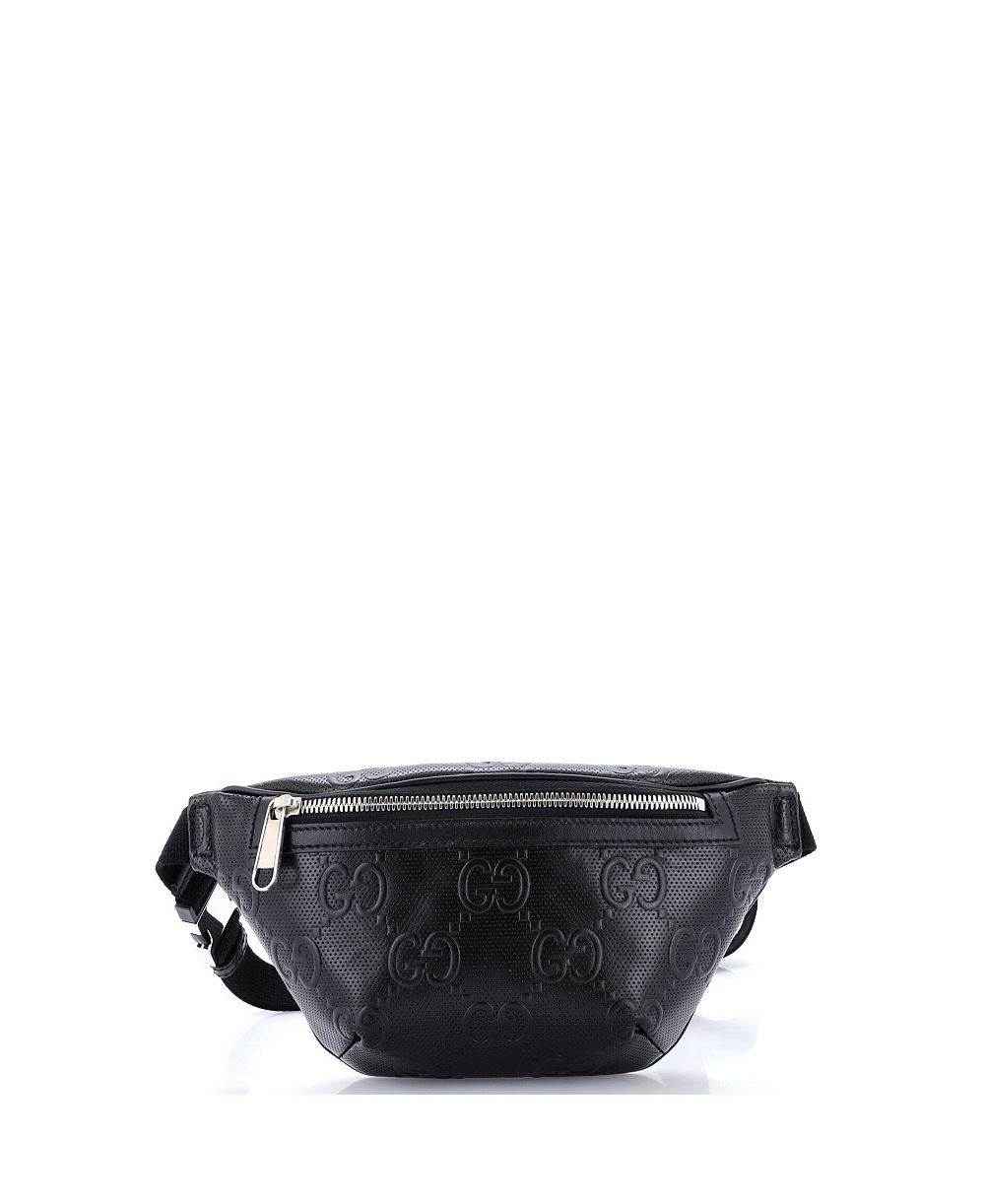 Женская маленькая сумка Gucci Small Belt Bag GG Embossed Perforated Leather