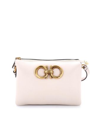 Pre-Owned Salvatore Ferragamo Mini Trapezio Zip Crossbody Leather
