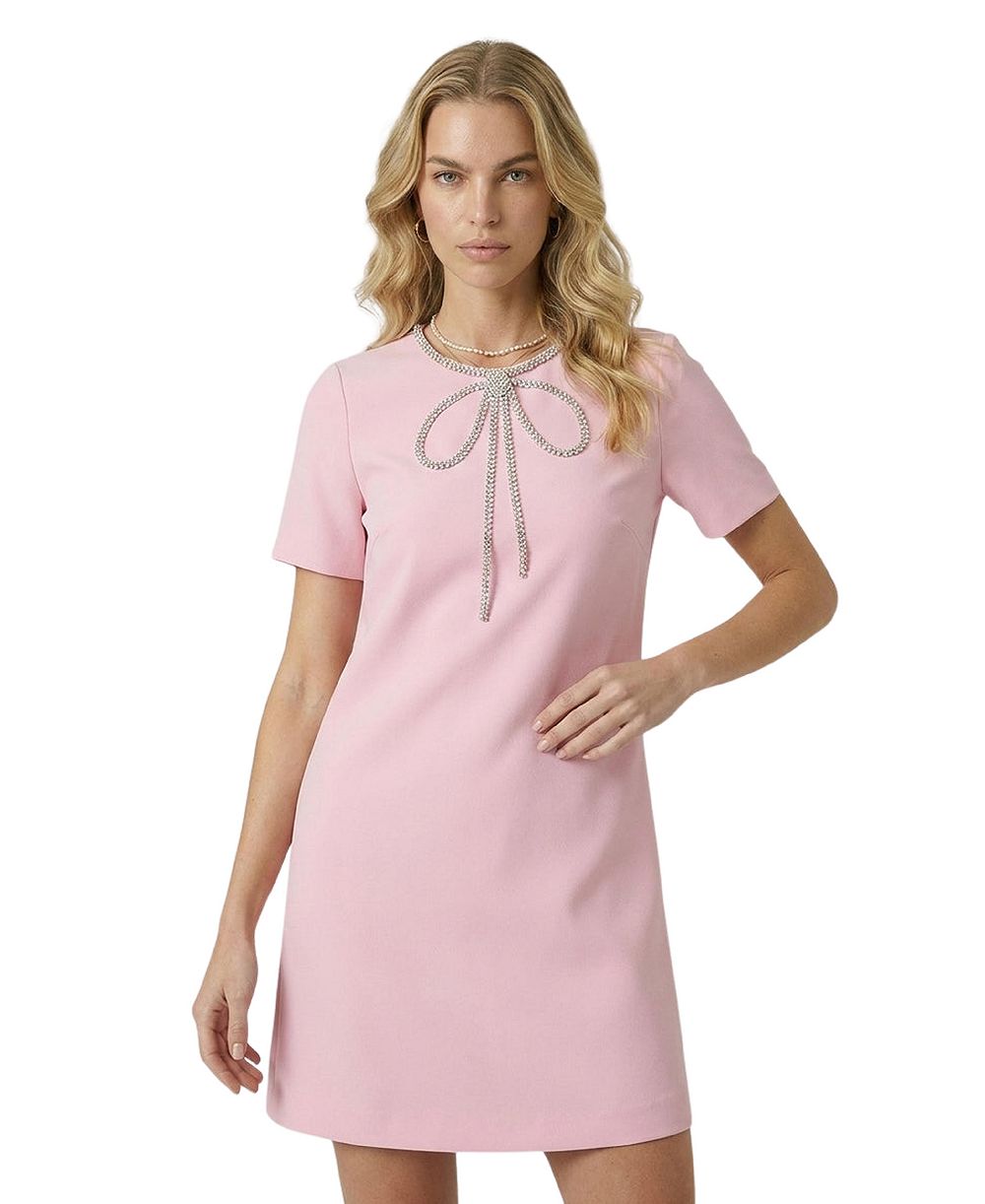 Мини-платье Modenaire Women's Rhinestone Bow Shift