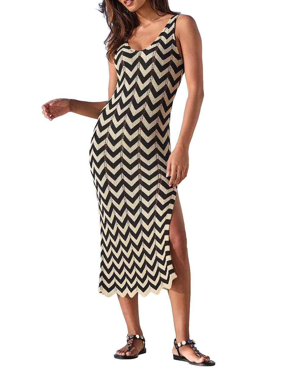 Женское пляжное платье-накидка LASCANA Chevron Midi