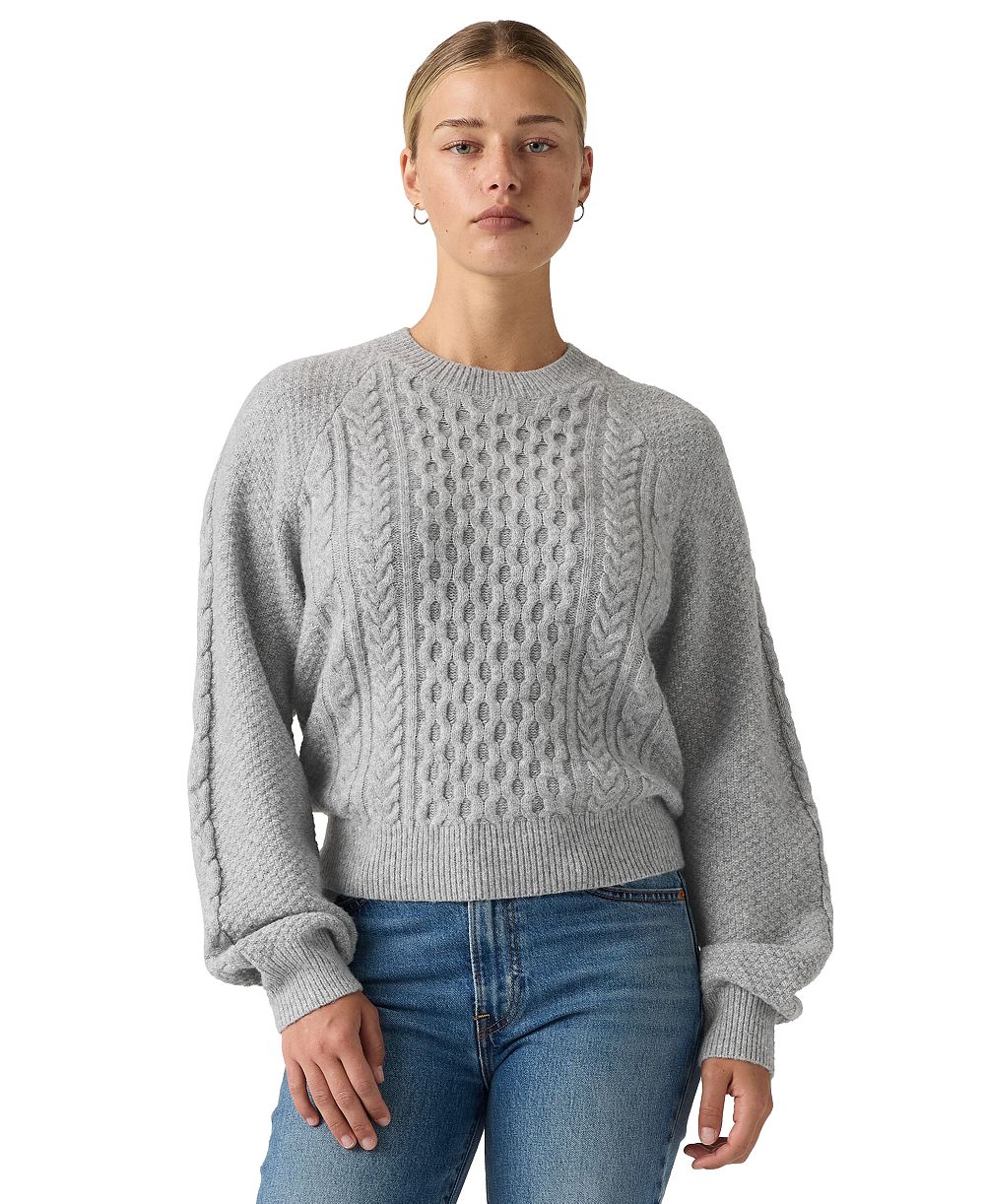 Levi's® Женский длинный свитер с косами, длинным рукавом и круглым вырезом