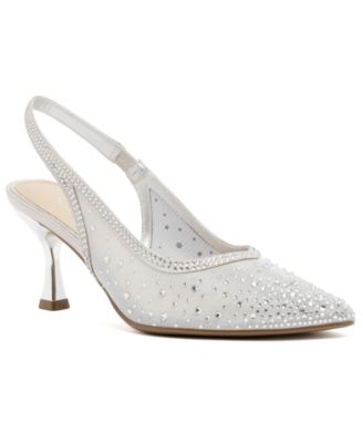 Женские туфли Sugar Daalila Bling Satin Mesh Kitten Heel Pumps