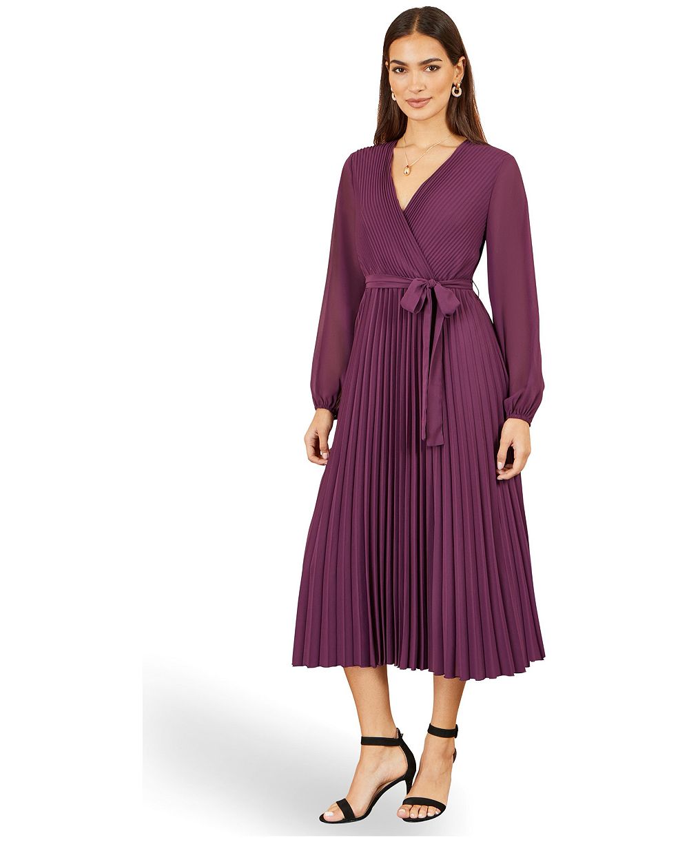 Платье Yumi Women's Long-Sleeve Wrap Midi