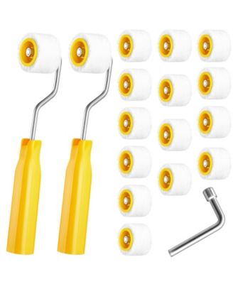 XDOVET Mini Roller Brush Touch Up Trim Edge Corner Window Frame Tool 16 Pack