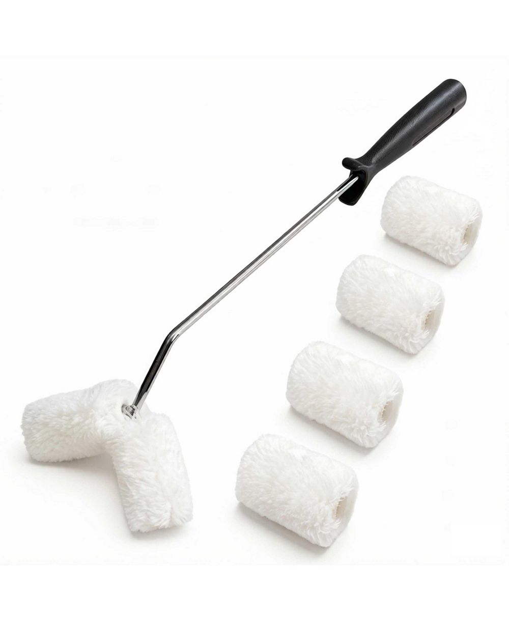 XDOVET Double Roller Brush Kit for Pipes Fences Balusters