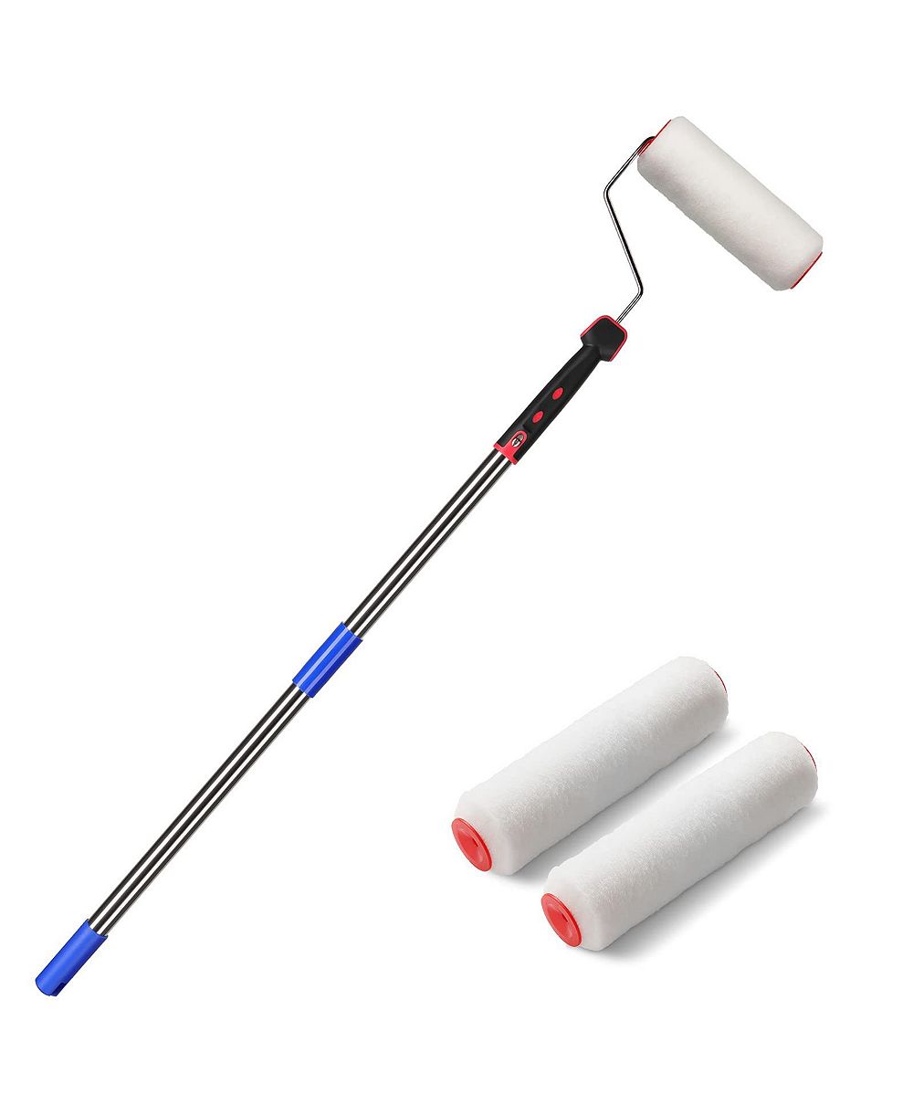 XDOVET T Roller Brush Kit Stainless Steel Pole Wall Ceiling Mural