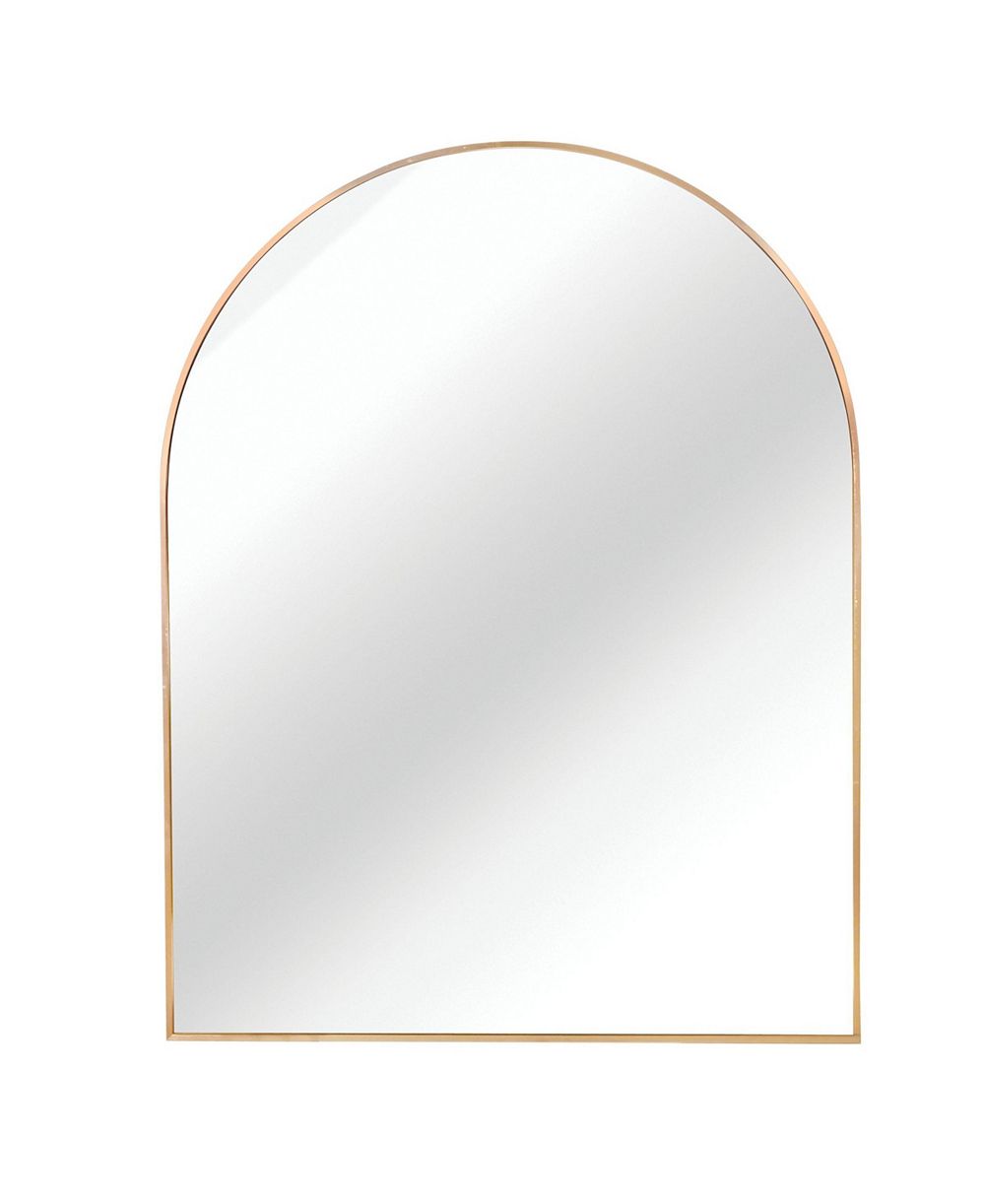BUSDAYS 30 x 40 Inch Metal Framed Arched Bathroom Mirror for Wall