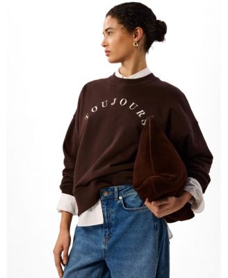 Whistles Women's Toujours Logo Relaxed-Fit Crewneck Sweatshirt