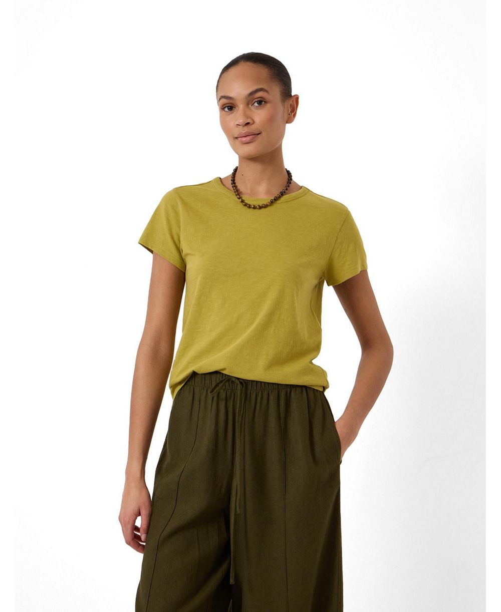 Hush Women's Slim Fit Slub Cotton Crew T-Shirt