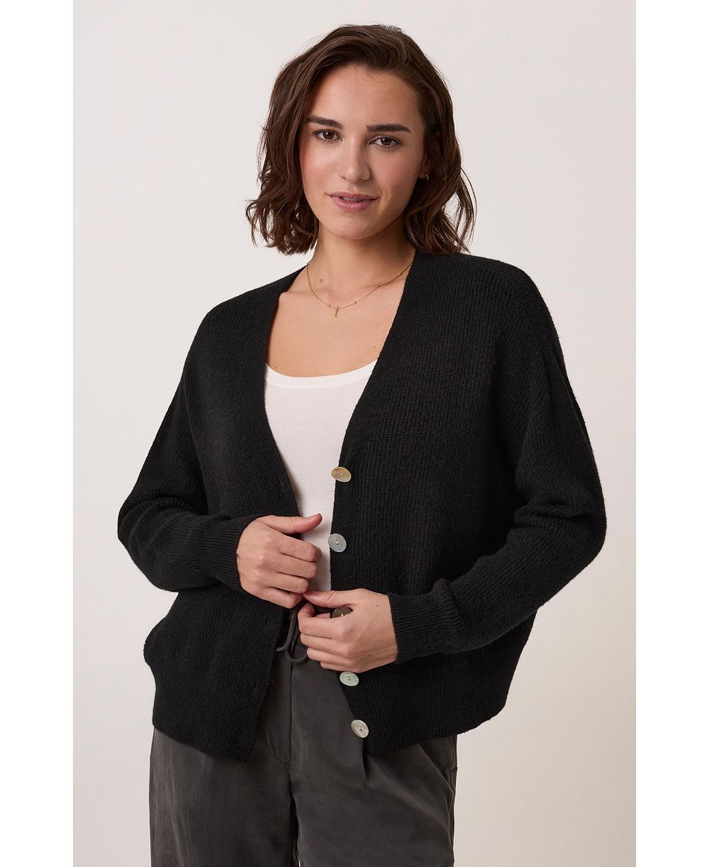 Celtic & Co. Women's Celtic and Co. Slouchy Ribbed V-Neck Cardigan