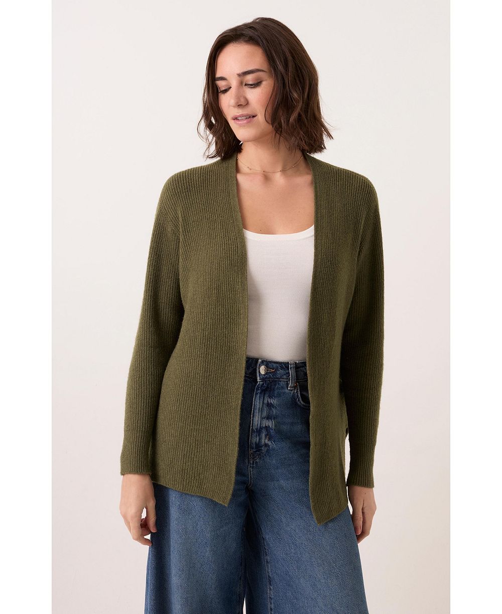 Celtic & Co. Women's Celtic and Co. Longline Ribbed Cardigan