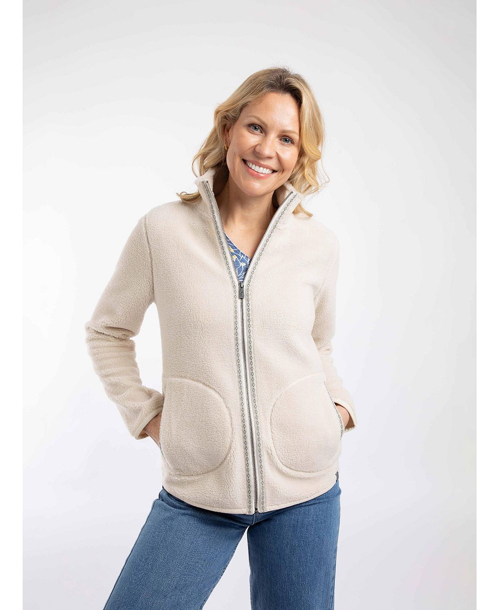 Weird Fish Women's Lucille Lightweight Full Zip Borg Fleece Sweatshirt