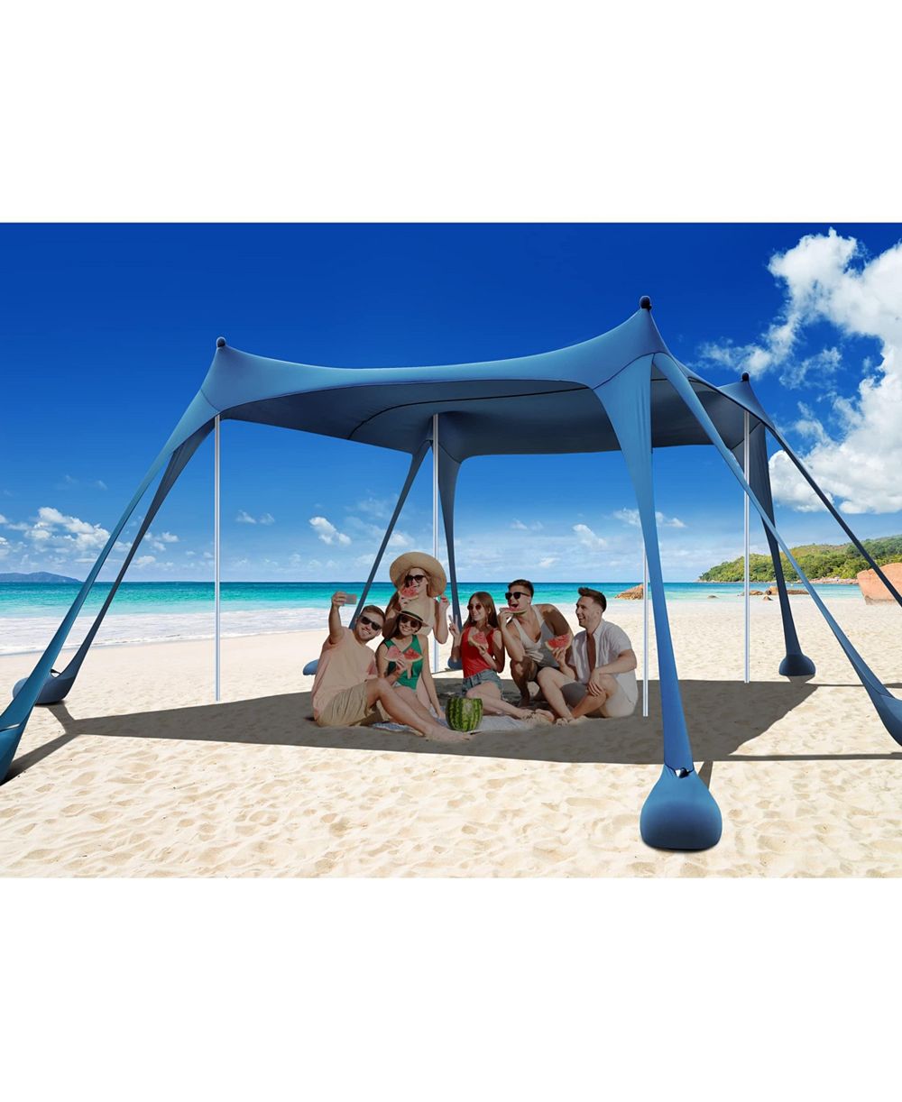 AOFAR пляльная палатка Sun Shelter UPF50+ с мешочками для песка, лопатками и колышками 10x10 feet