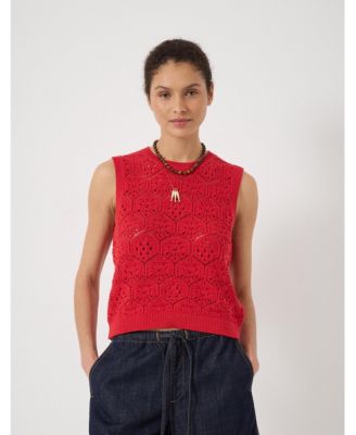 Женский вязаный жилет Hush Geometric Crochet