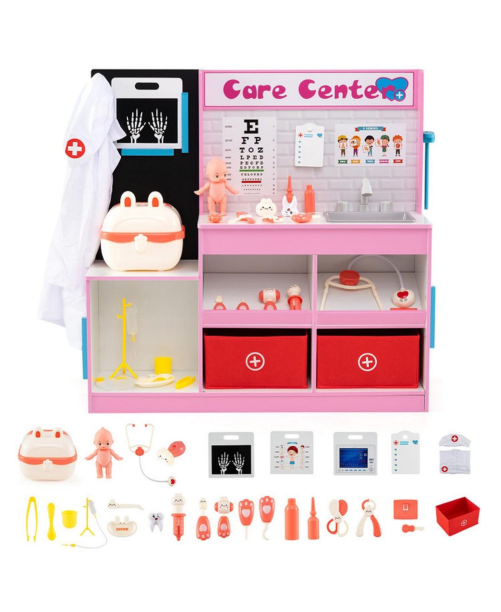 Детский игровой набор HONGGE Wooden Medical Center с зоной осмотра