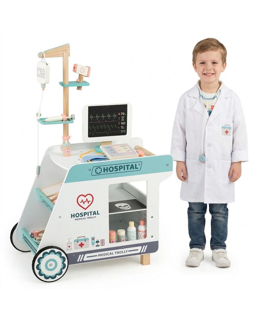 Детский игровой набор HONGGE Doctor CT Scanner Rolling Cart Wooden