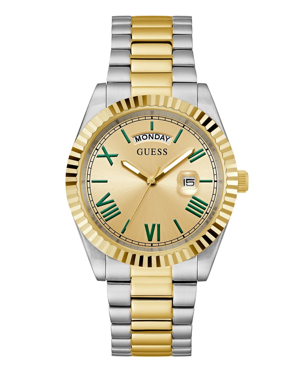 GUESS Men's Quartz Two-Tone Stainless Steel Watch 42mm