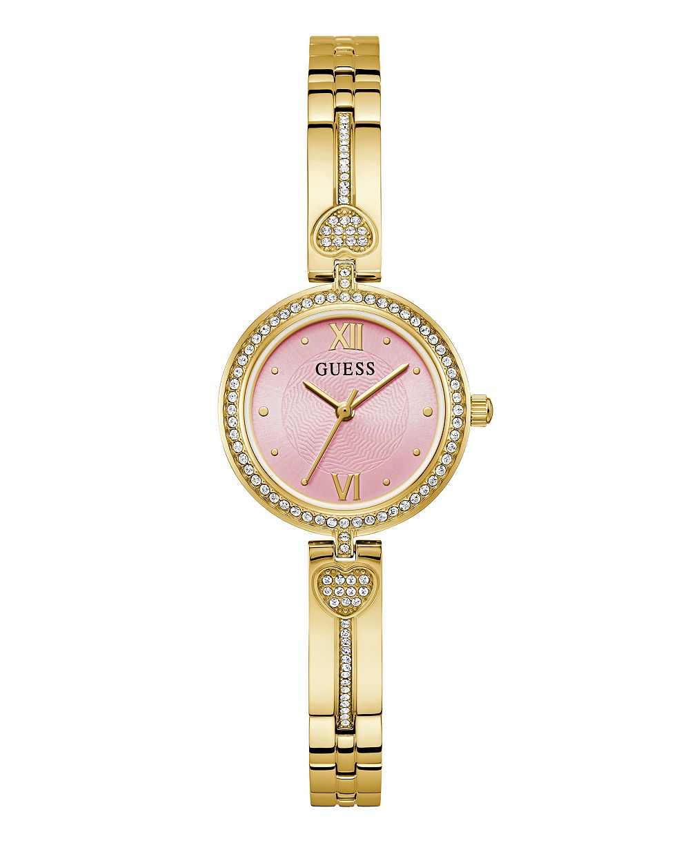 GUESS Women's Quartz Gold-Tone Stainless Steel Watch 27mm