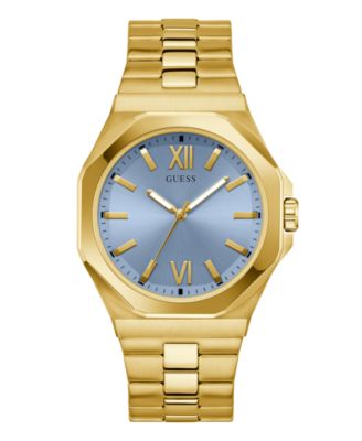 GUESS Men's Quartz Gold-Tone Stainless Steel Watch 42mm
