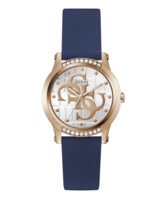 GUESS Women's Quartz Blue Silicone Watch 36mm