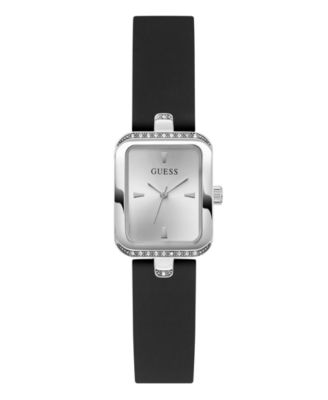 GUESS Women's Quartz Black Silicone Watch 22mm