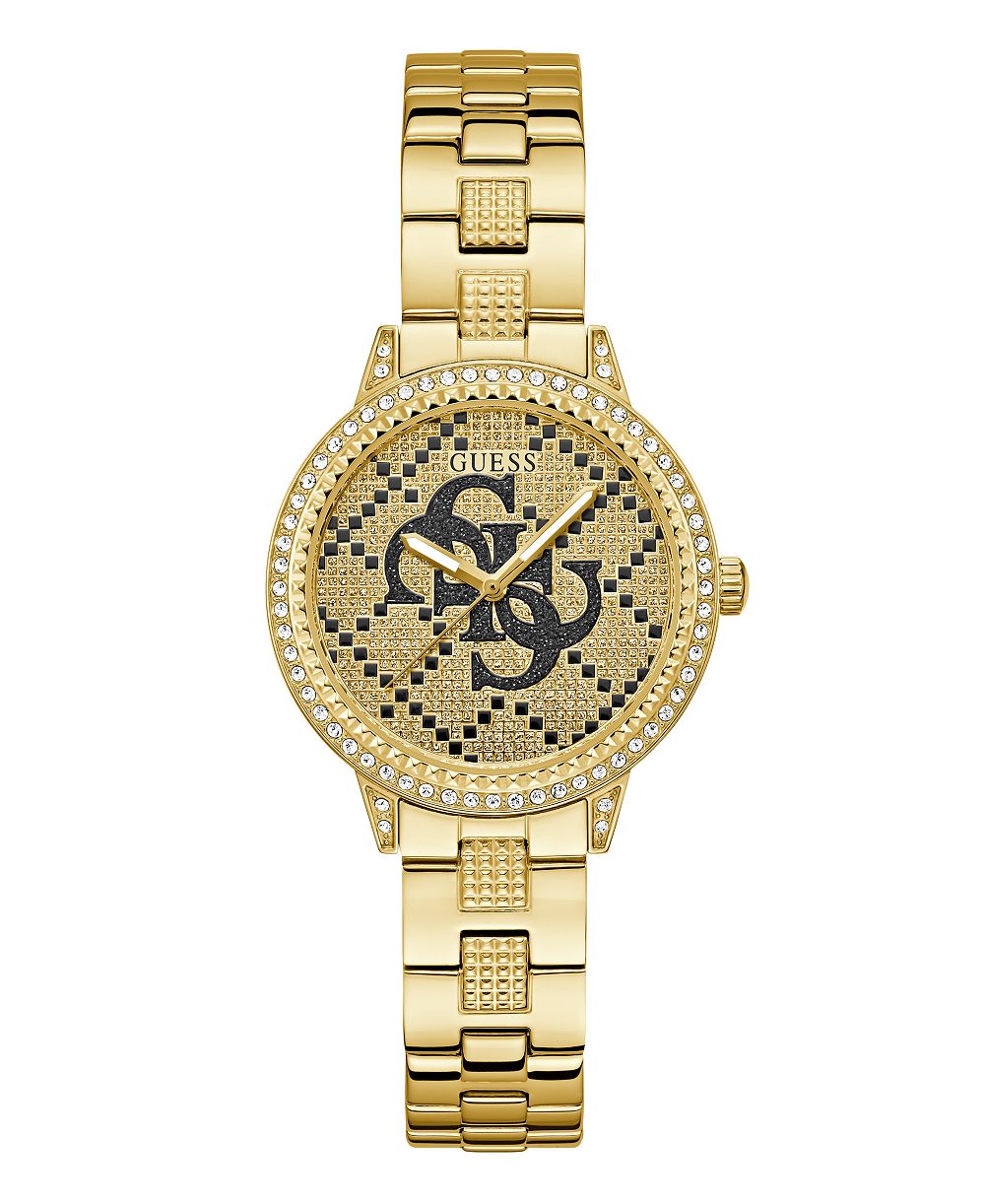 GUESS Women's Quartz Gold-Tone Stainless Steel Watch 34mm