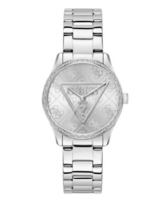GUESS Женские кварцевые часы из нержавеющей стали, 36mm, серебристый цвет