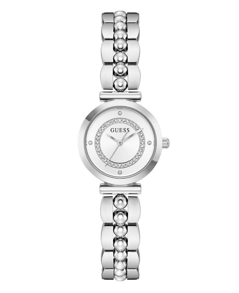 Женские часы GUESS Quartz, серебристая нержавеющая сталь, 26mm