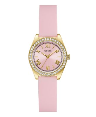 GUESS Женские кварцевые часы Pink Silicone, 30mm