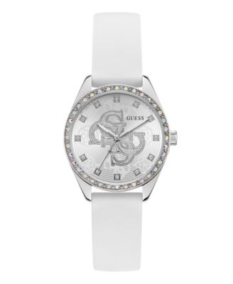 GUESS Женские кварцевые часы из нержавеющей стали, 34mm, белые