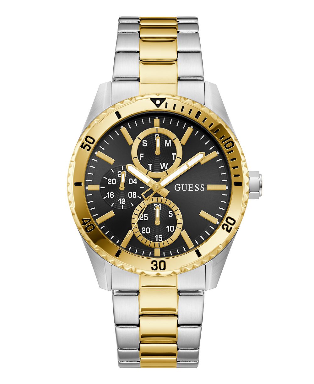 Мужские часы GUESS Quartz Two-Tone Stainless Steel 43mm