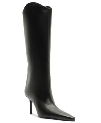 Schutz Women's Mary Ellen Heeled Pointed Toe Tall Dress Boots
