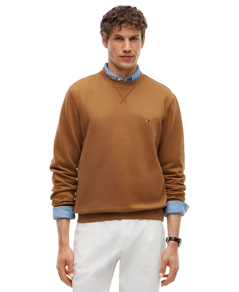 Tommy Hilfiger Men's Essential Fleece Crewneck Regular-Fit Sweatshirt