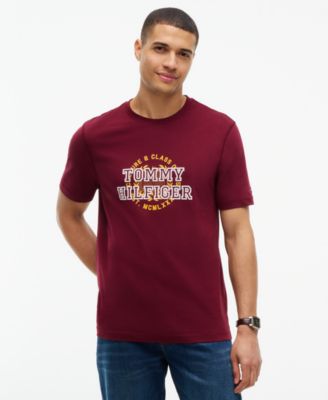 Tommy Hilfiger мужская футболка с круглым вырезом и графическим принтом Varsity Roundel