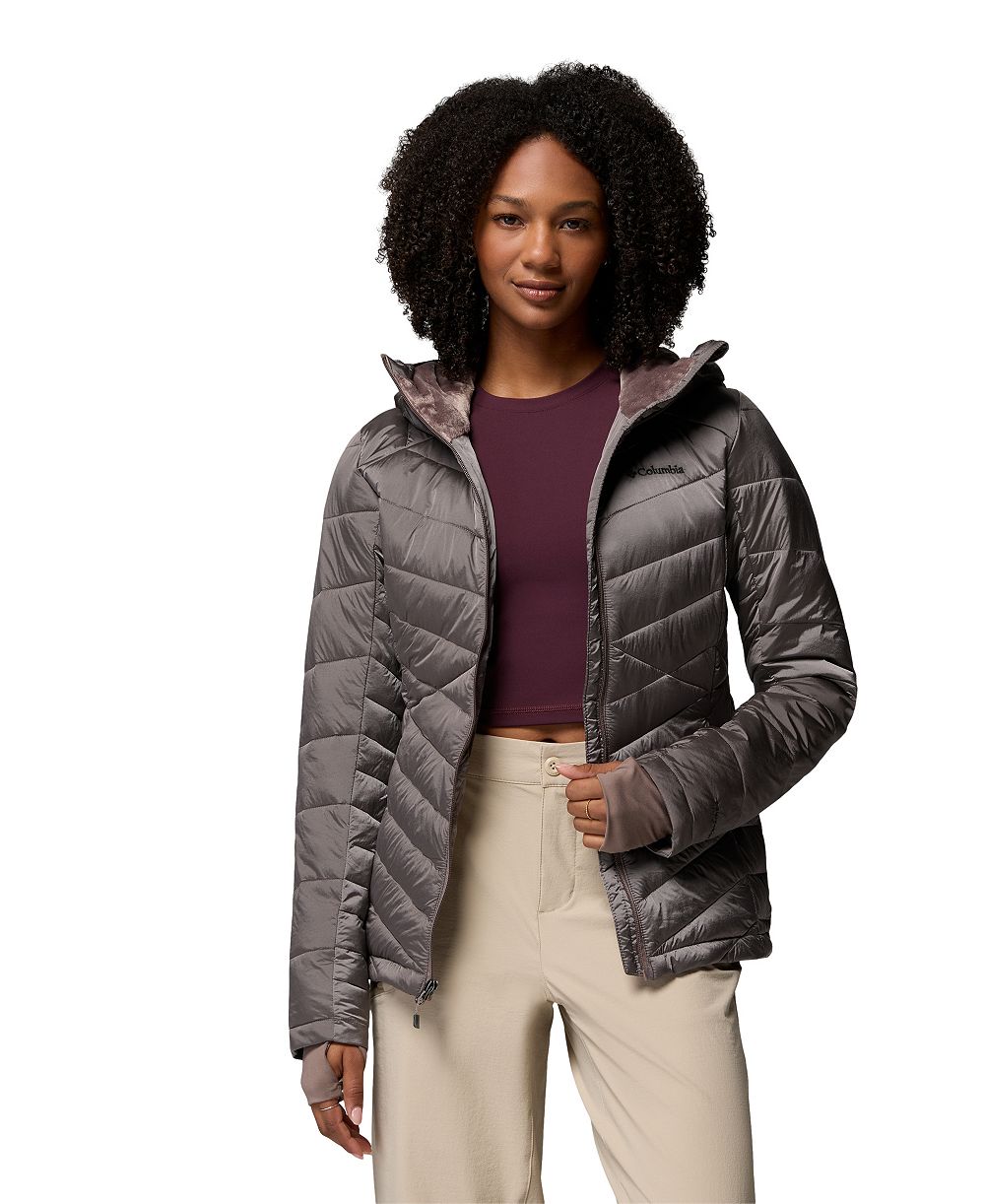 Columbia Women's Joy Peak II Hooded Puffer Fleece-Lined Jacket