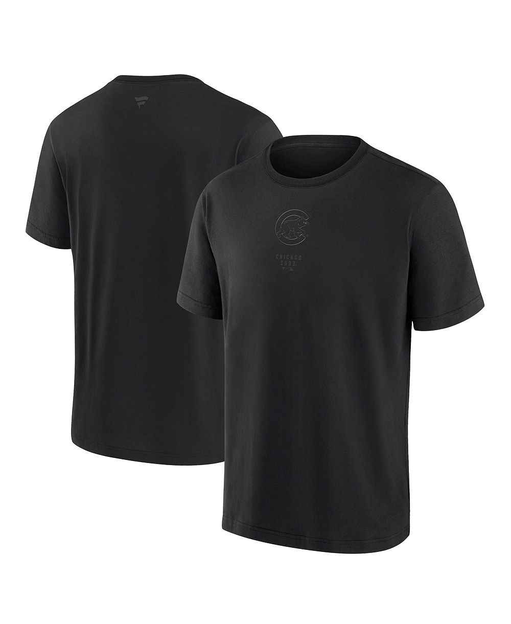 Fanatics Men's Chicago Cubs Black Out Heavyweight T-Shirt