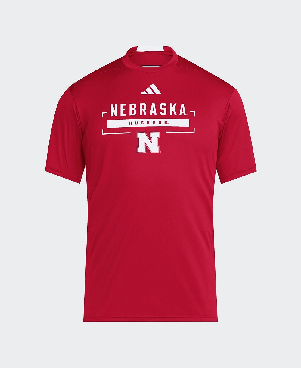 Adidas Men's Scarlet Nebraska Huskers D4T Tri-Blend T-Shirt