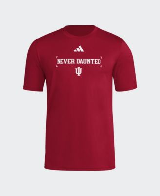 Adidas Men's Crimson Indiana Hoosiers Locker Slogan Football Pre-Game T-Shirt