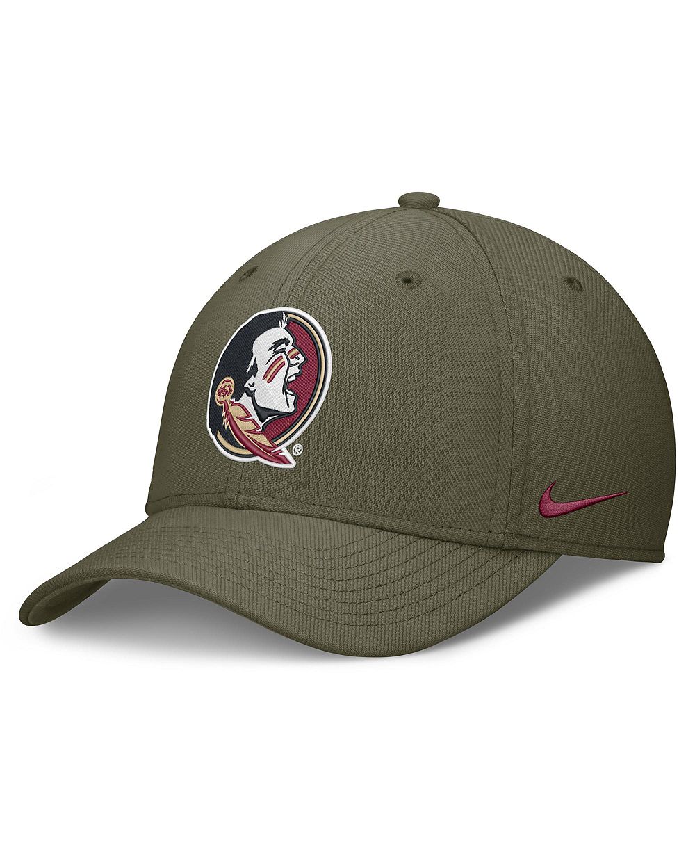 Мужская кепка Nike Florida State Seminoles Primetime SwooshFlex Dri-FIT Olive
