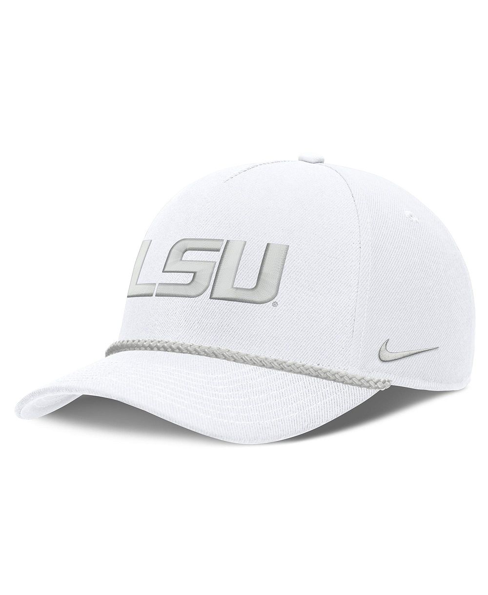 Nike Men's and Women's White LSU Tigers Rope Rise Adjustable Hat
