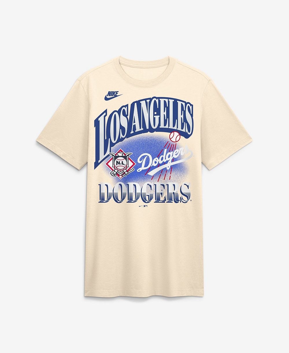 Nike Men's Natural Los Angeles Dodgers Vintage Tri-Blend T-Shirt