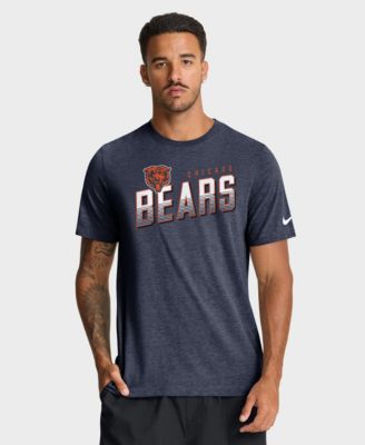 Мужская трикотажная футболка Nike Chicago Bears Believe The Game Tri-Blend, серо-синяя