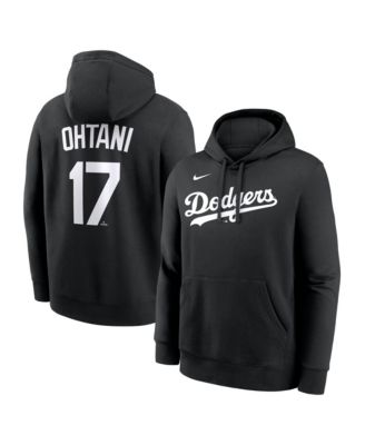 Мужское худи Nike Shohei Ohtani Black Los Angeles Dodgers Player Name Number Club Pullover